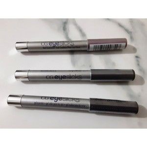 A lot OF 3 Cover Girl Eye Slicks Gel- 2 BLACK VELVET, 1 MIDNIGHT  ROSE .08oz